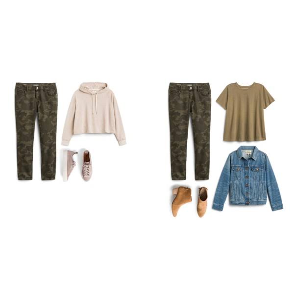 Skinny Mid Rise Crop 32 Dark Camo V897