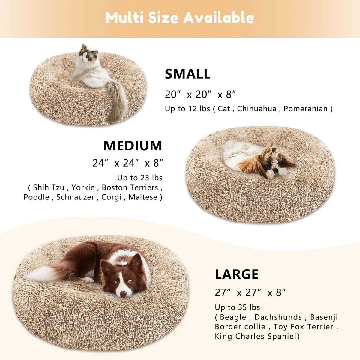 Faux Fur Dog Bed & Cat Bed W493