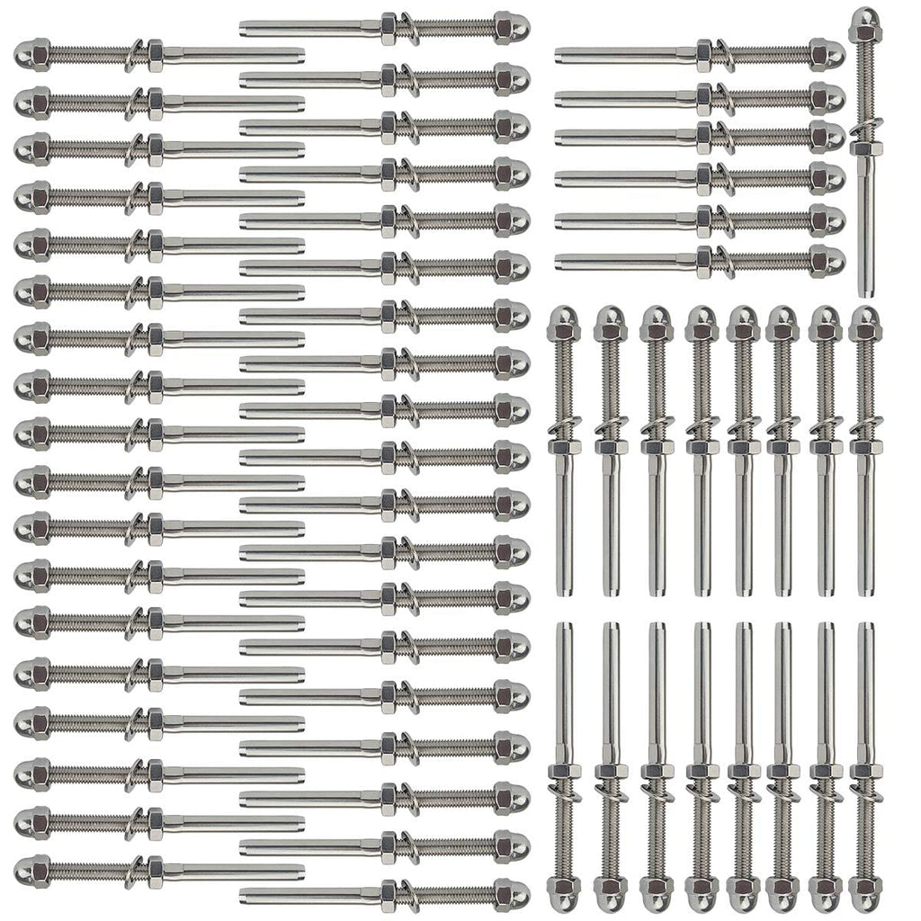 60 Pack 1/8 Cable Railing Kit T316 Stainless Steel M991832