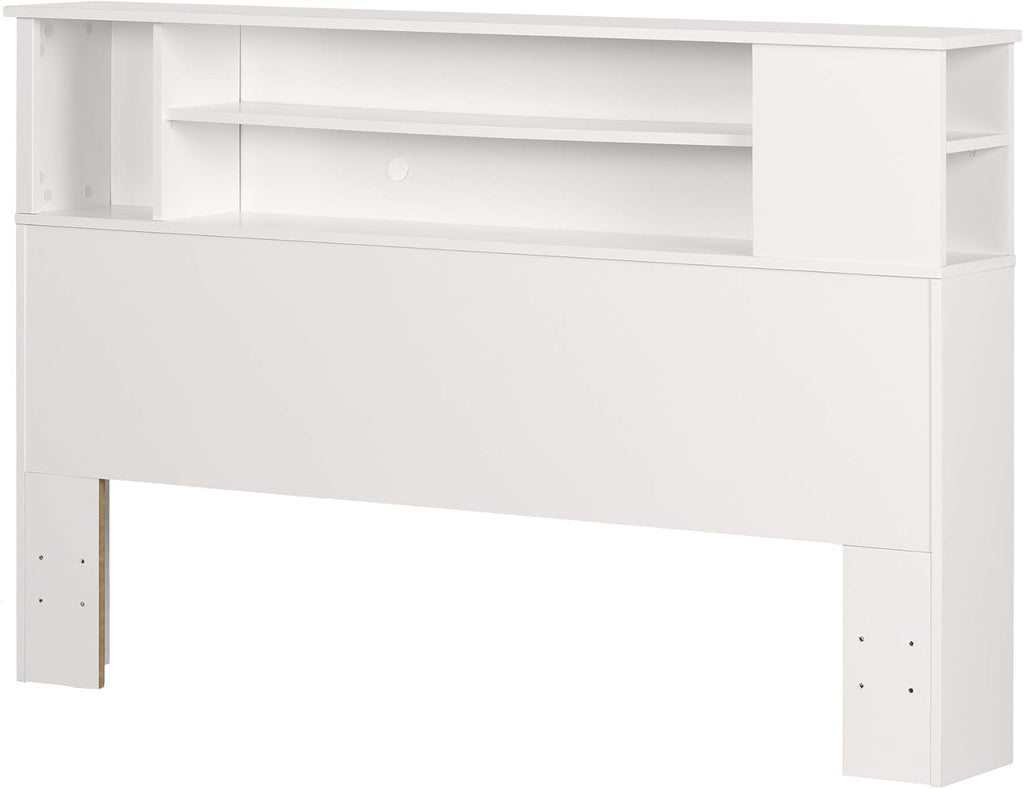 Contemporary Pure White Bookcase Headboard B743