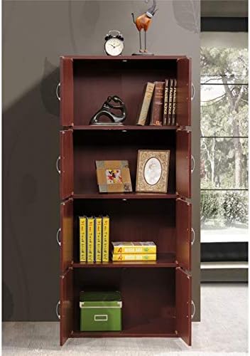 4 Shelf 8 Door Mahogany Bookcase Z88741