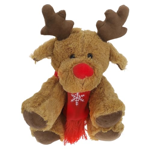 Light Brown Plush Reindeer Stuffed Animal Toy W8180