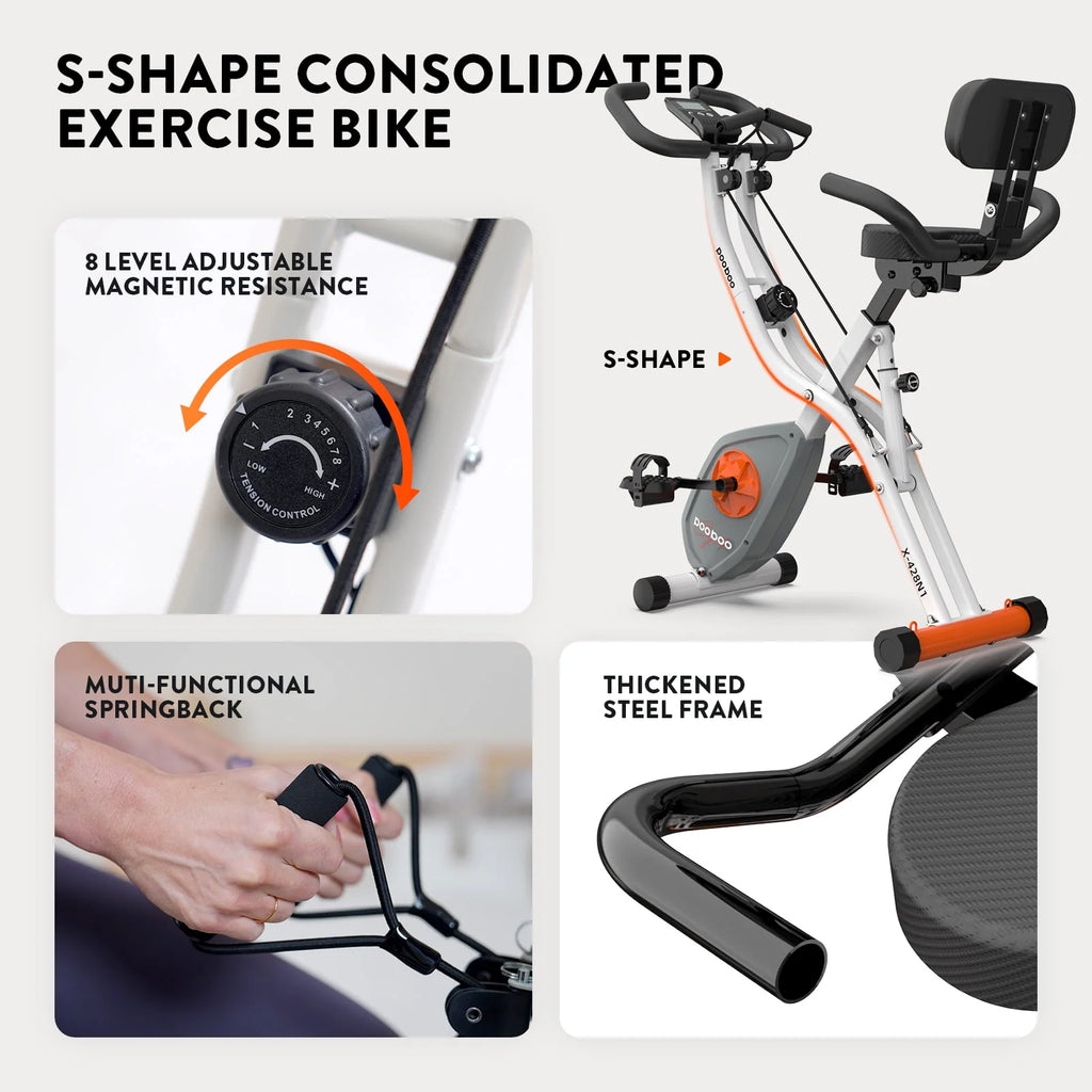 Folding Exercise Bike with 8 Level Adjustable Magnetic Resistance C84453