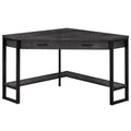 Black Reclaimed Wood Corner Computer Desk B38802