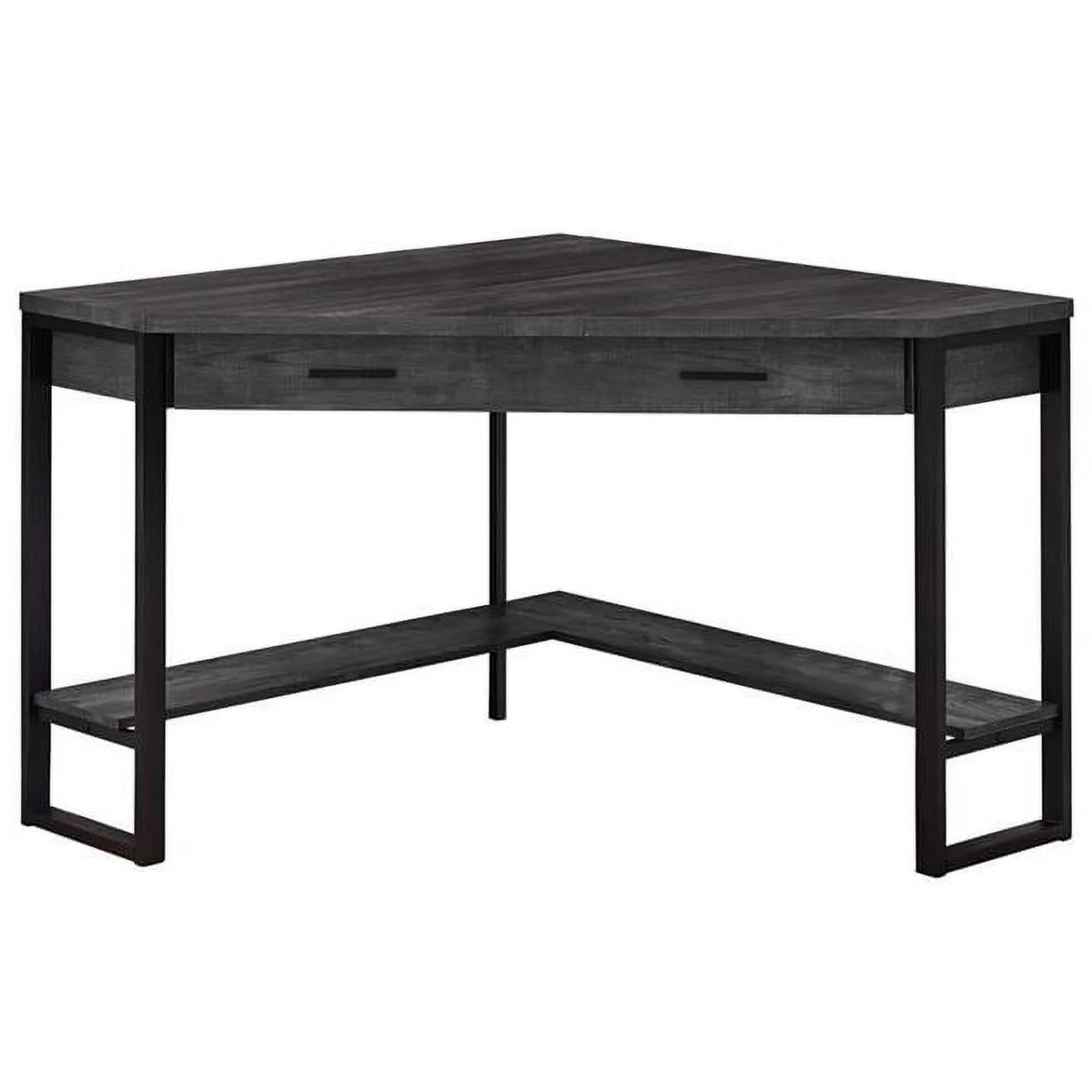 Black Reclaimed Wood Corner Computer Desk B38802