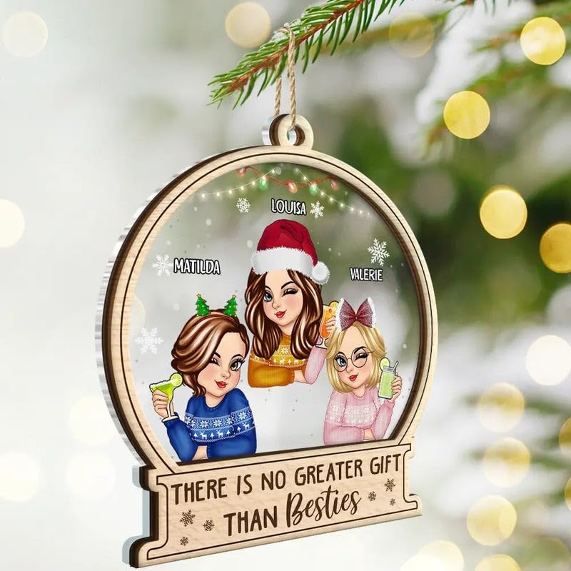 2-Layered Wooden Ornament T84498