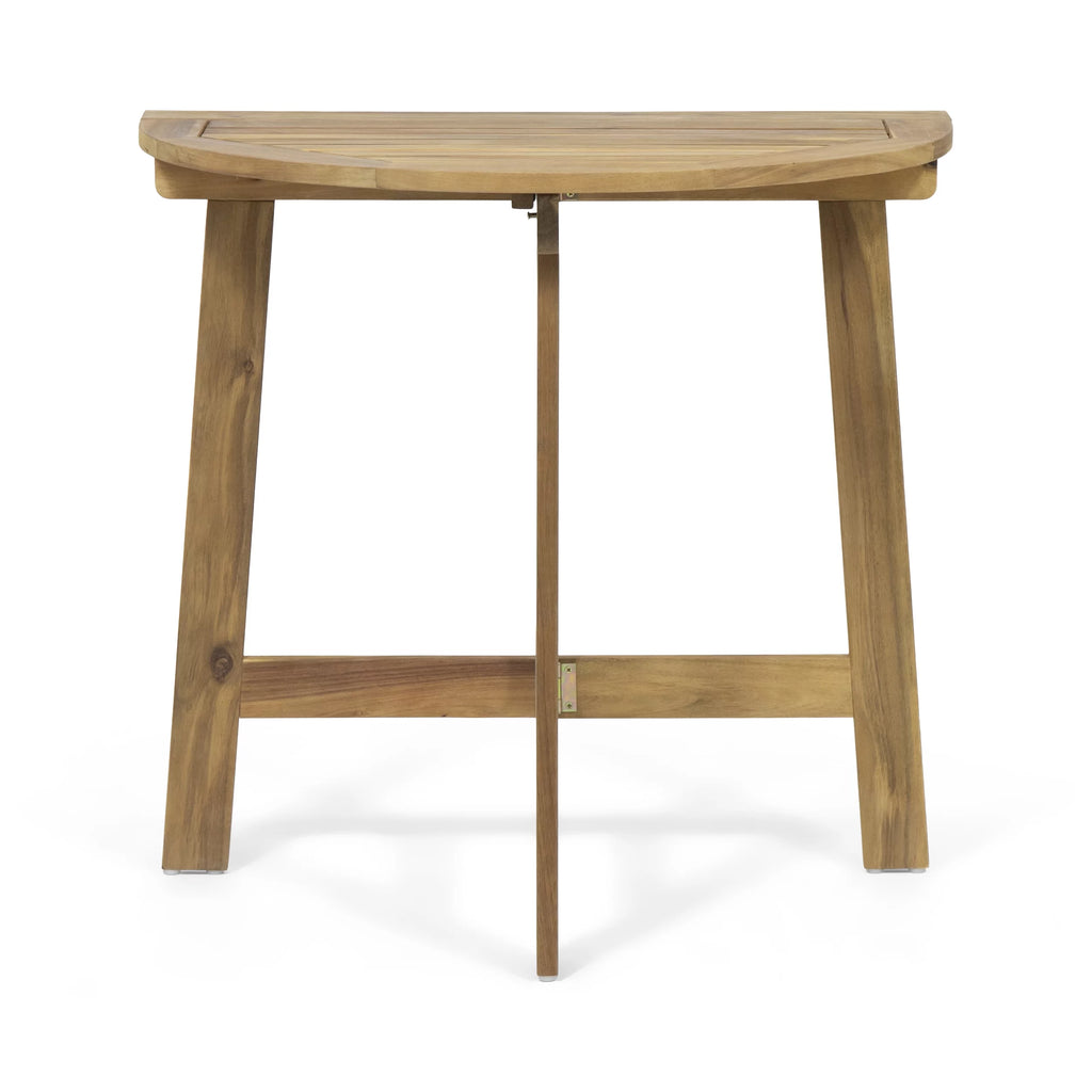 Acacia Wood Half Round Folding Bistro Table W493