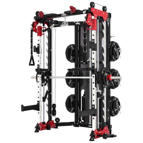 Folding Home Gym Smith Machine with Pulley System K377649
