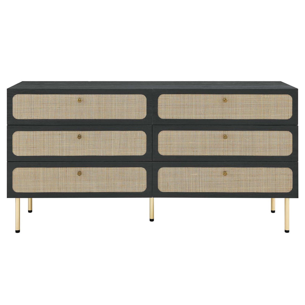 Black Wood Dresser Drawer Chest B27922