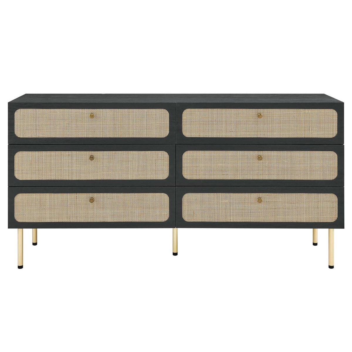 Black Wood Dresser Drawer Chest B27922