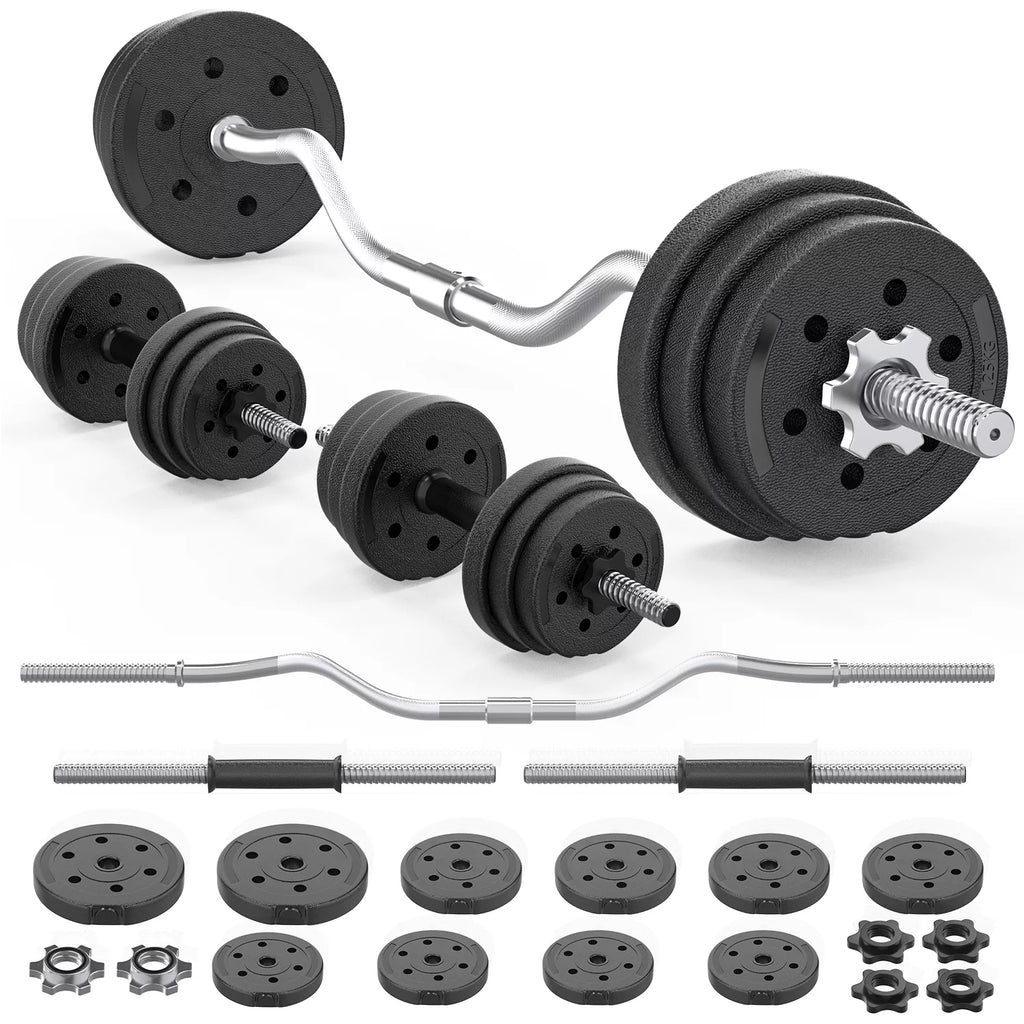 2 in 1 Adjustable Dumbbell Set with Connecting Rod M357416
