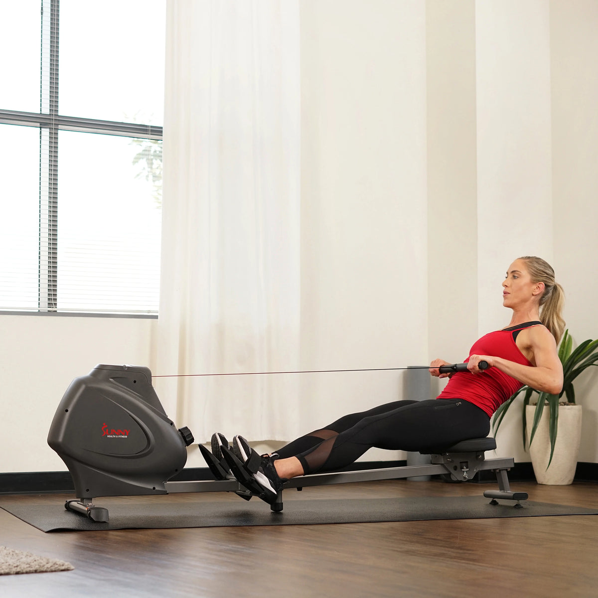 Magnetic Rowing Machine with LCD Monitor U95357