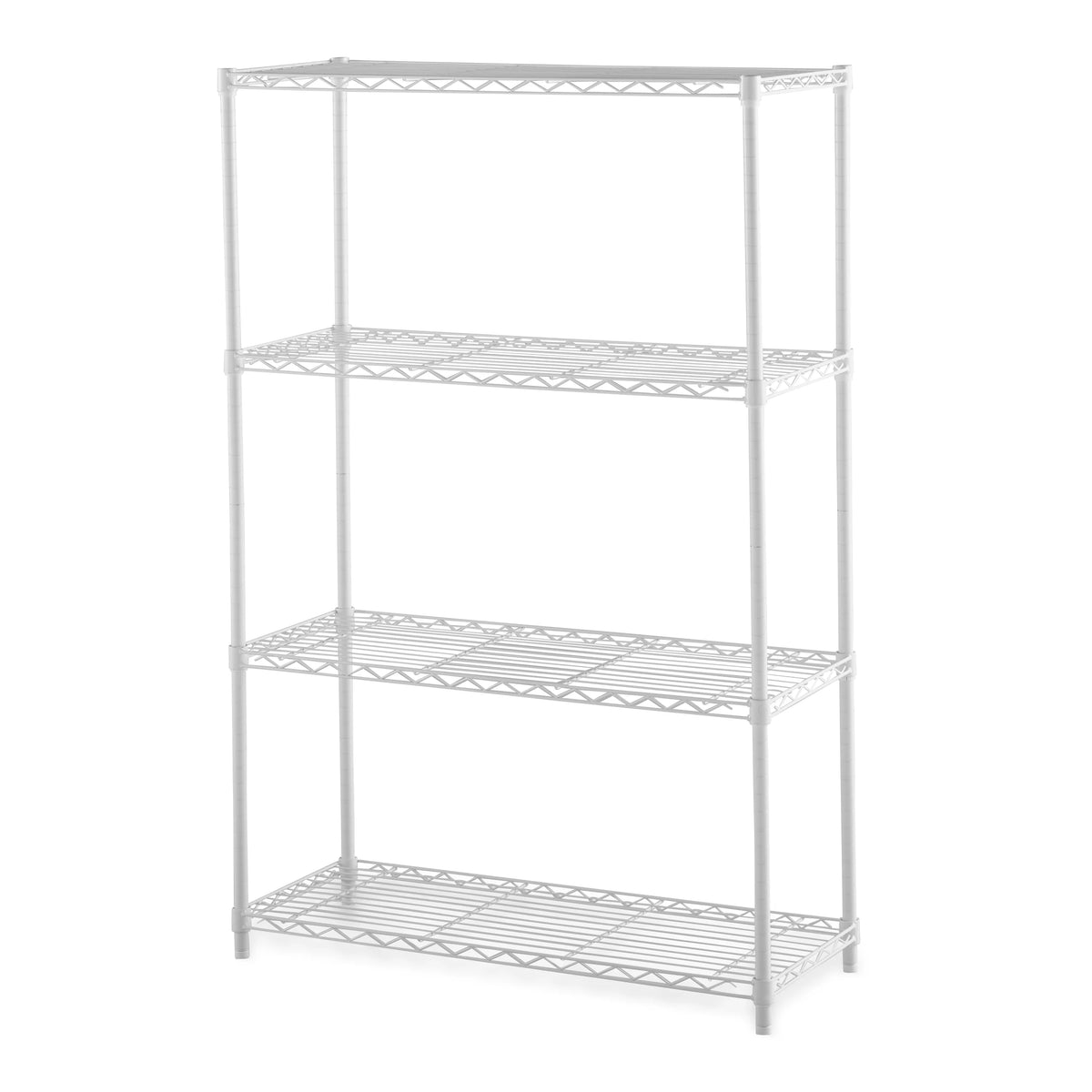 Steel 4-Tier Storage Shelf Unit White C505942