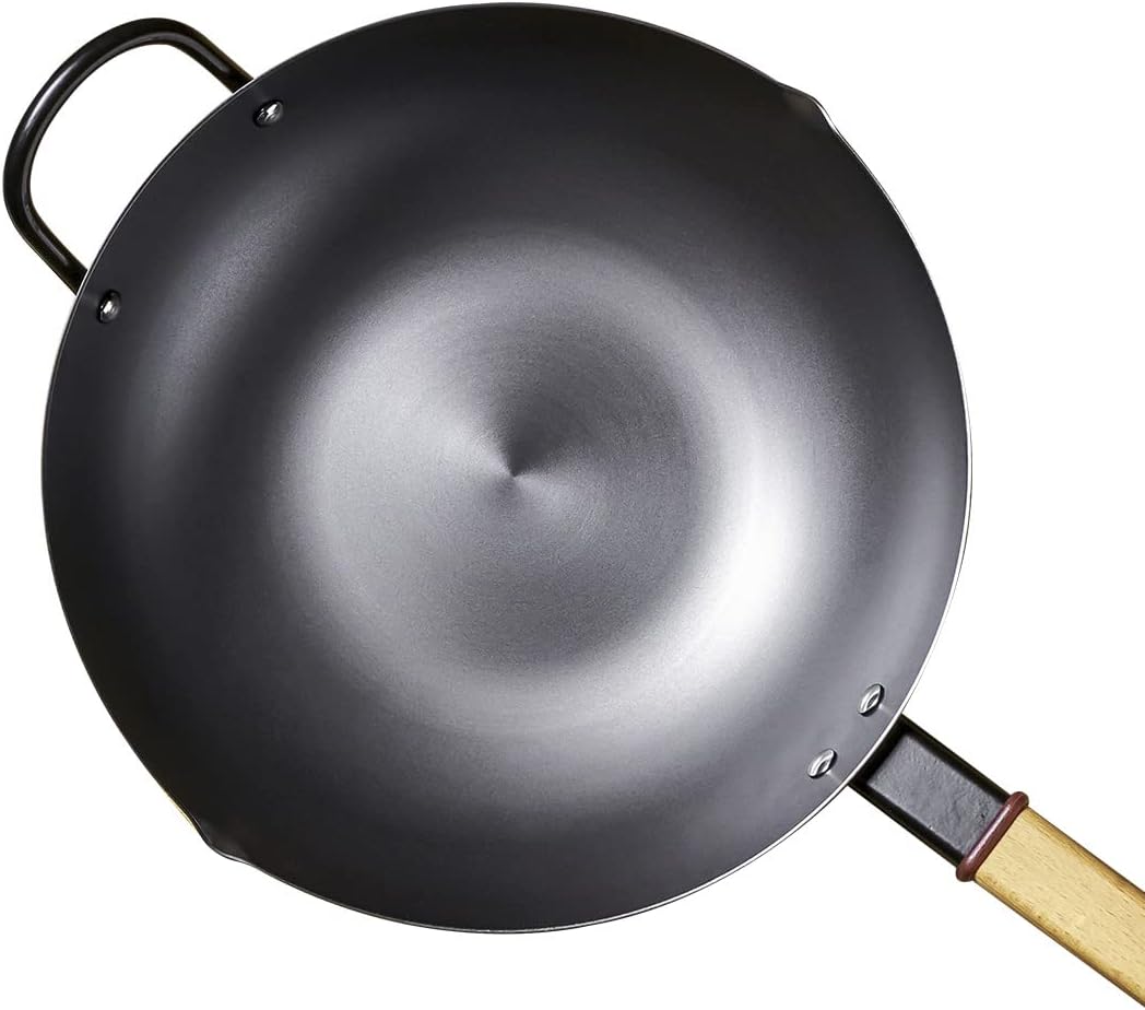 Carbon Steel Wok with Lid 12 Inch N24540