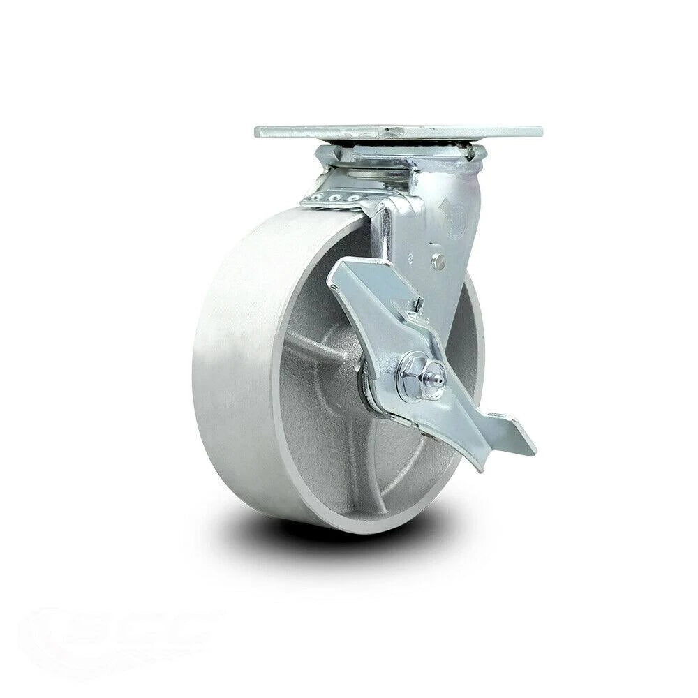6 inch Semi Steel Cast Iron Swivel Caster with Brake N484