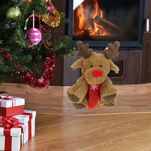 Light Brown Plush Reindeer Stuffed Animal Toy W8180
