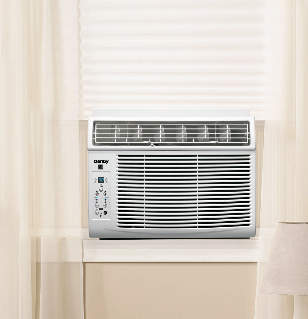 6,000 BTUs Window Air Conditioner with LED Display and Remote Control F514