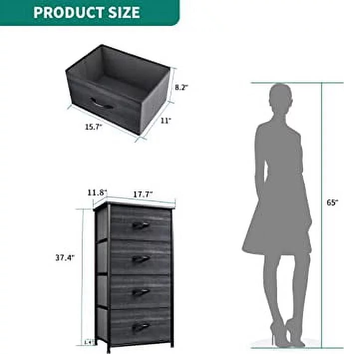 4 Drawer Fabric Storage Dresser V269203