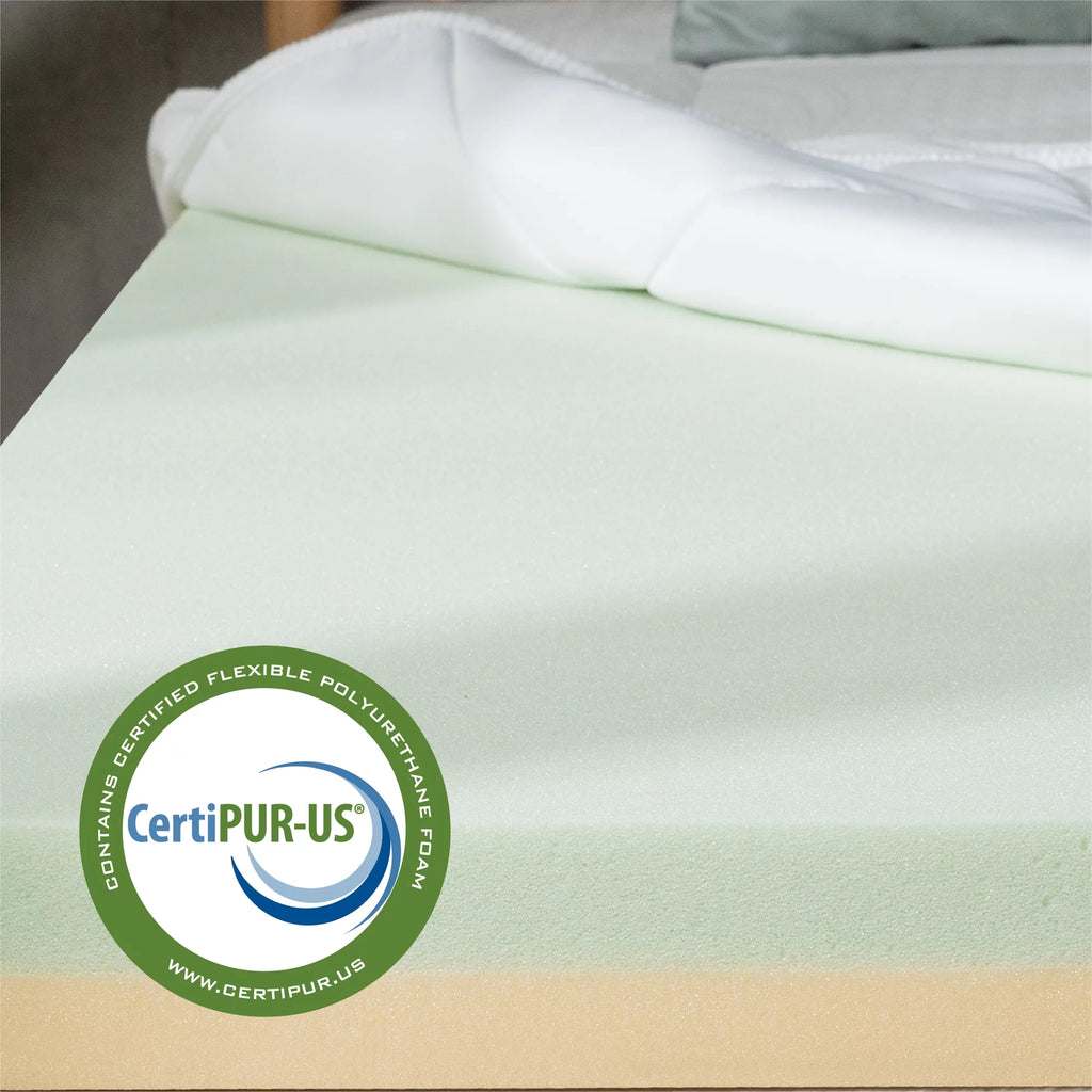 Green Tea Memory Foam Mattress Topper J76269
