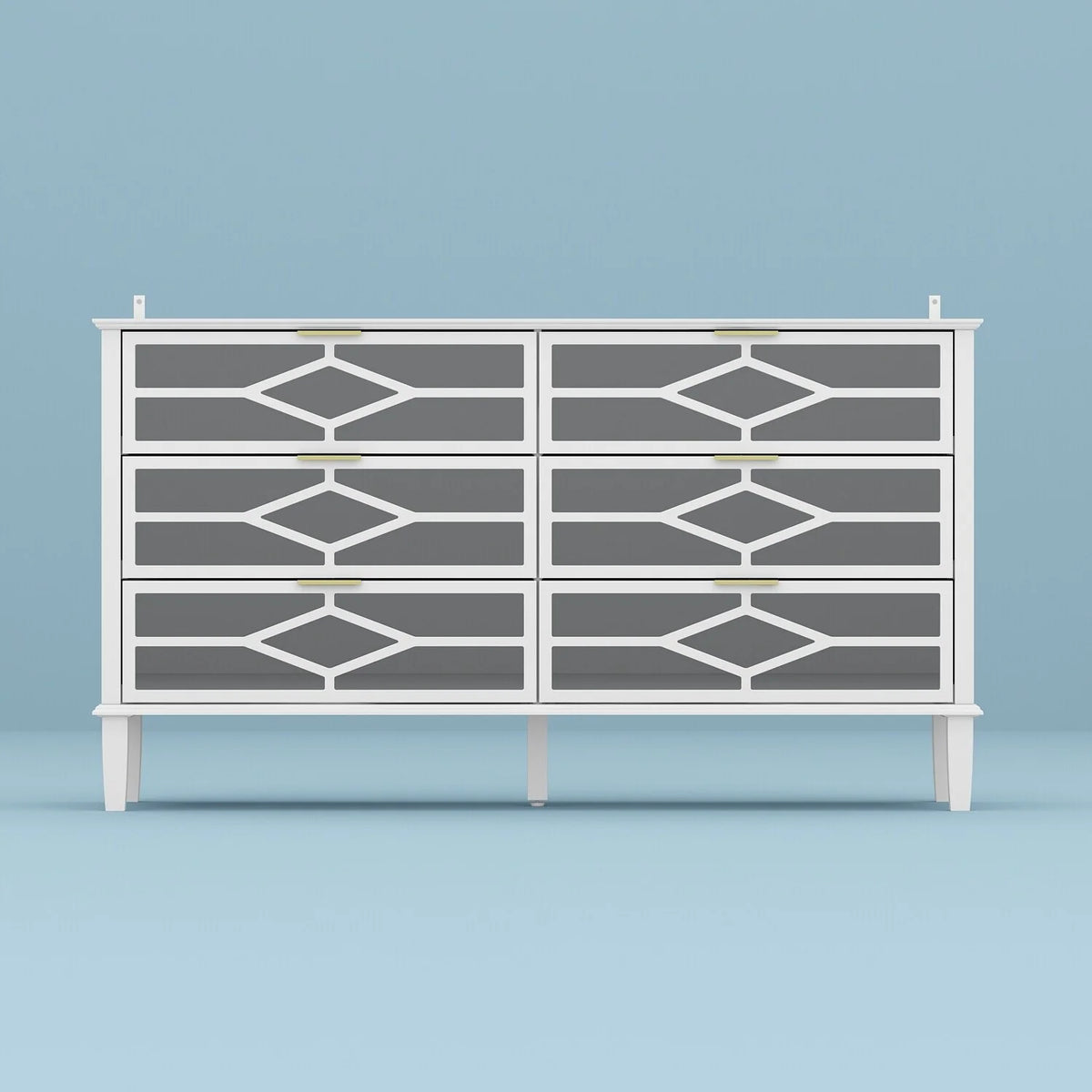 55.1W Chest Accent Dresser Storage Cabinet N259