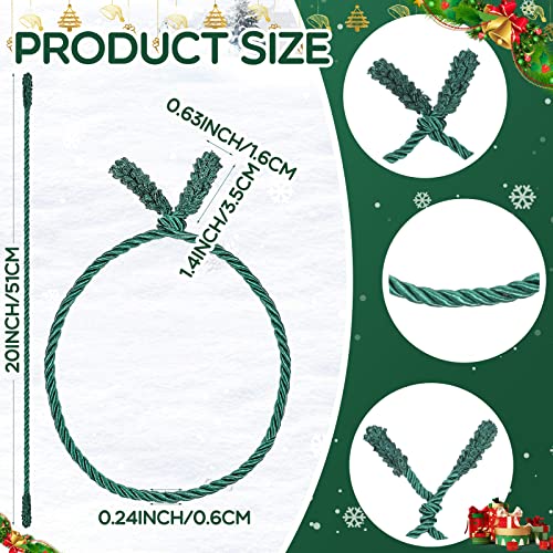 16 Pcs 20 Inches Green Christmas Garland Twist Ties H251