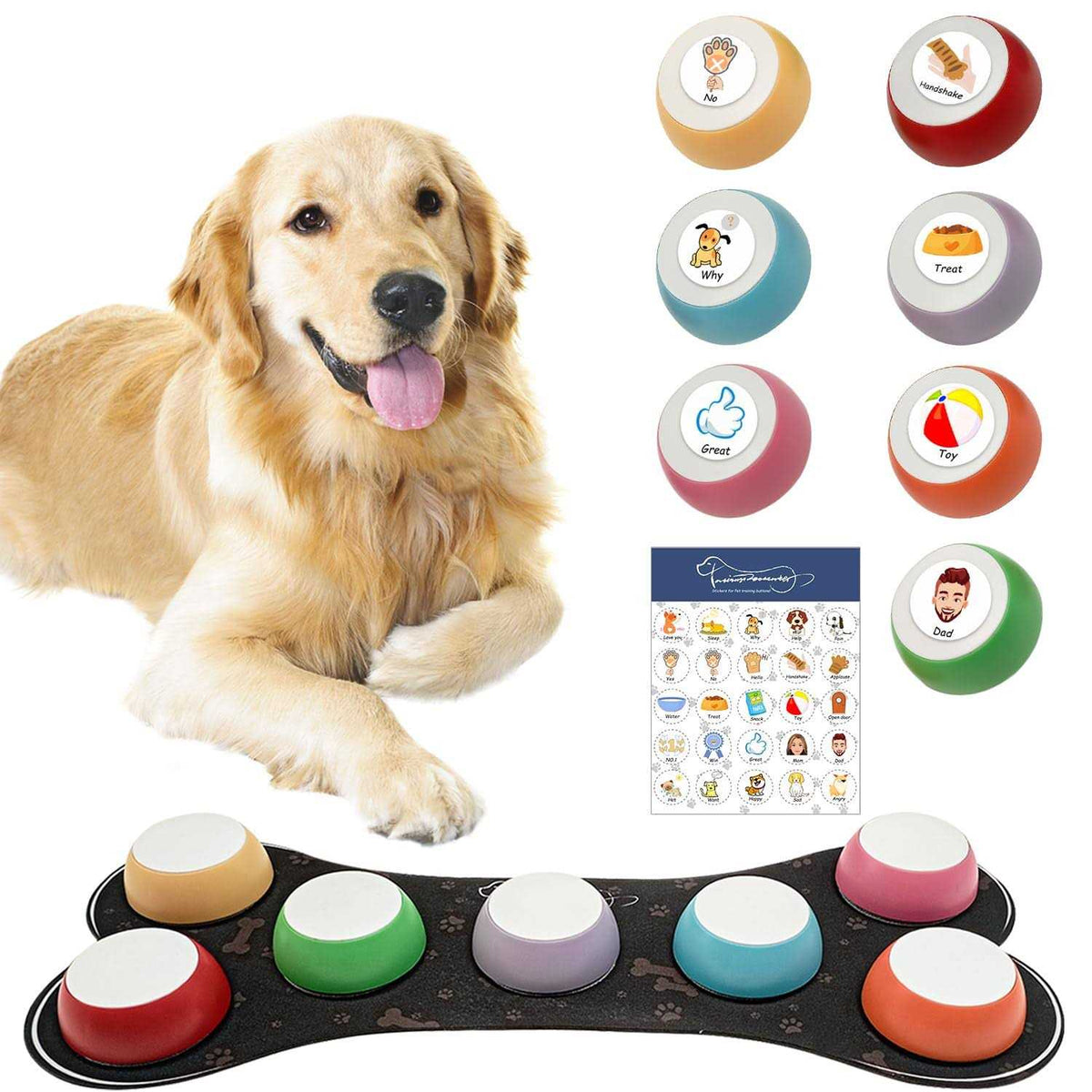 7 Dog Talking Button Set X216