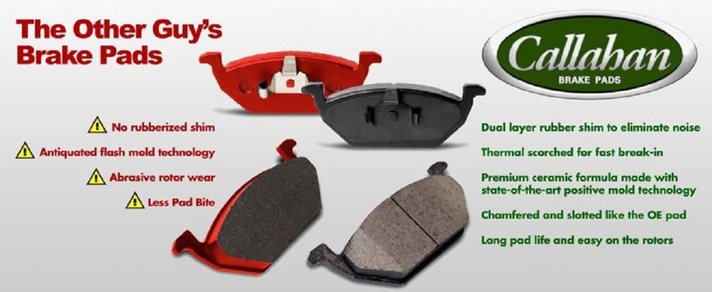 Ceramic Brake Pads with Rubber Shims and Hardware G201