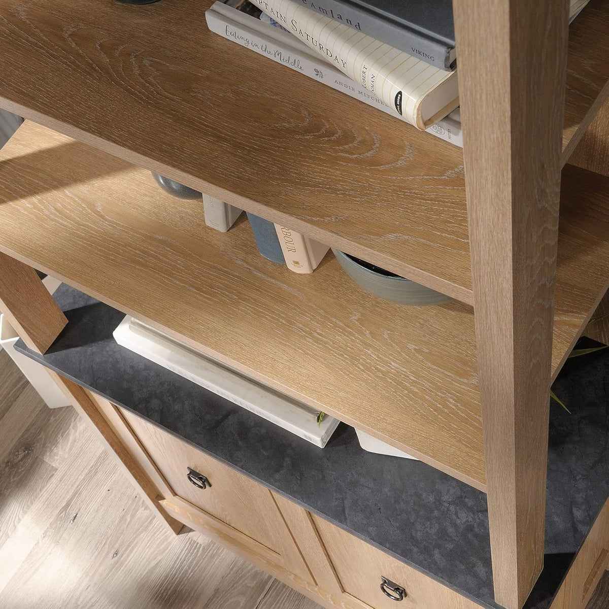 5 Shelf Dover Oak Finish Bookcase D611