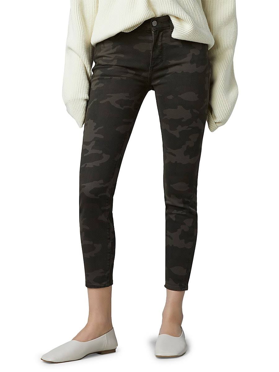 Skinny Mid Rise Crop 32 Dark Camo V897