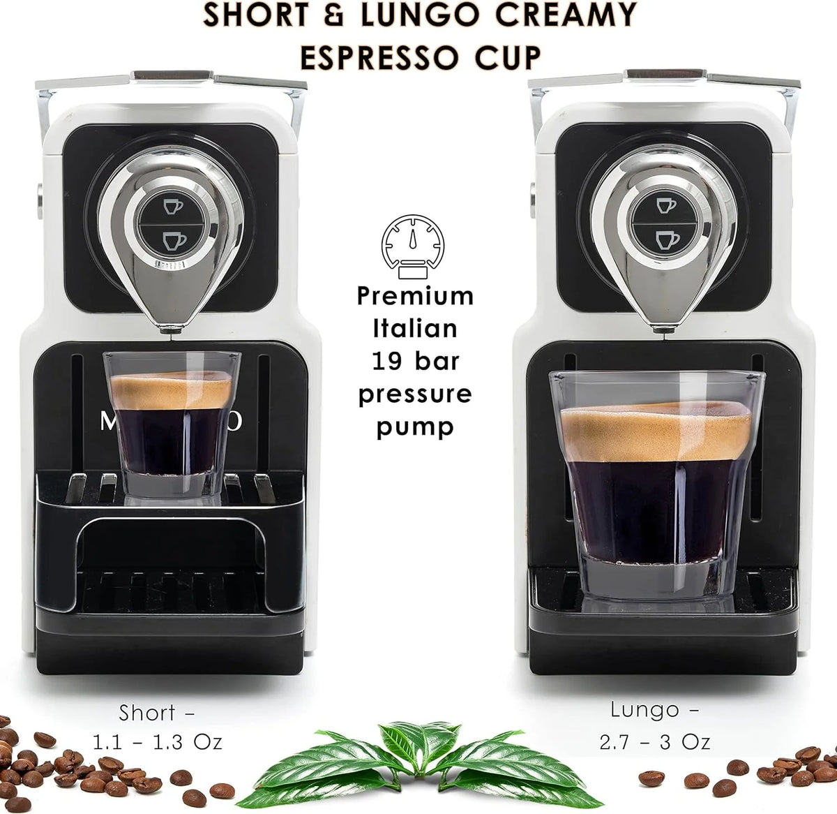 Black 19-Bar Single Serve Espresso Machine O775617