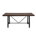 Industrial Style Wood and Metal Dining Table U832567