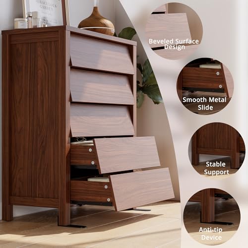 5 Drawer Wood Dresser U33436