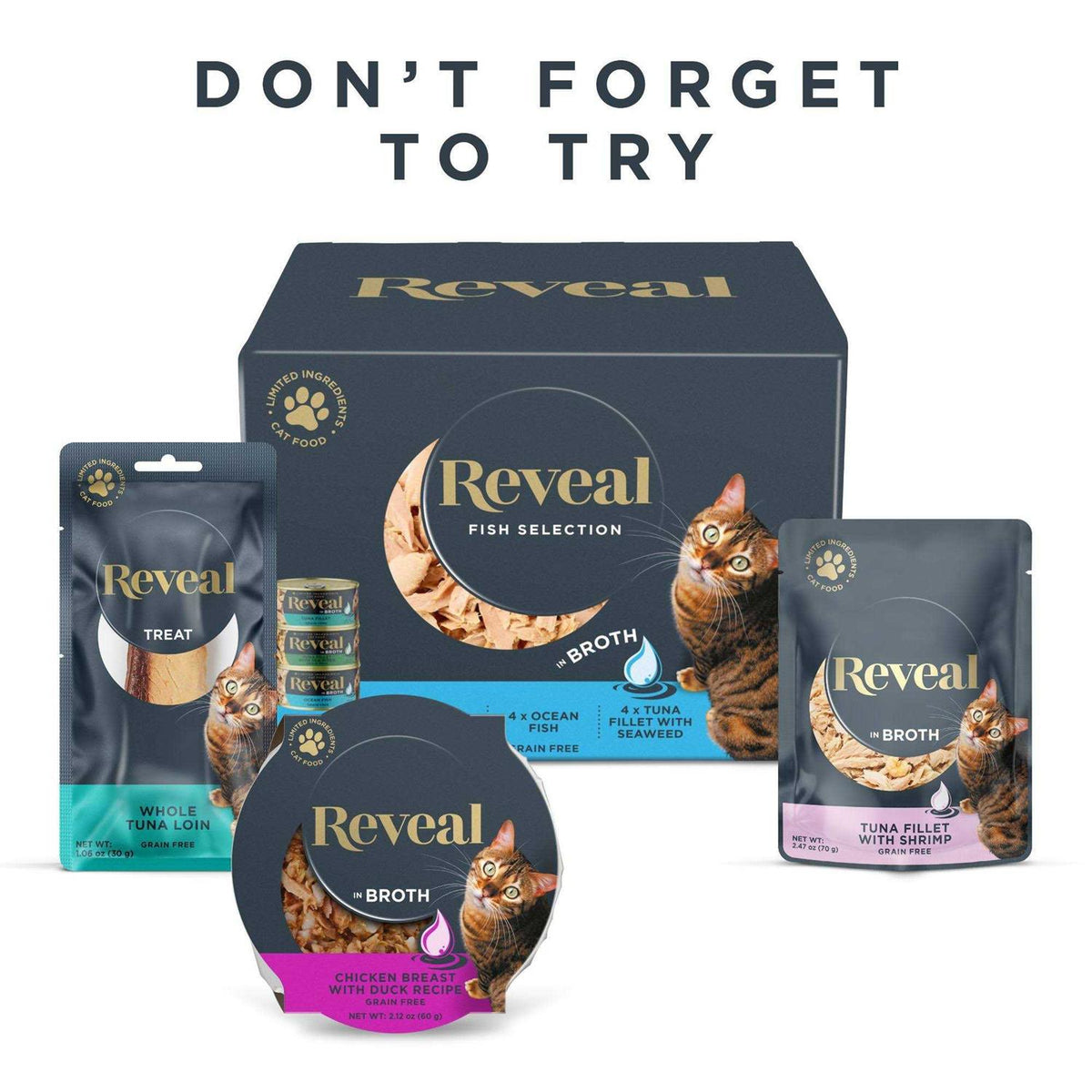 Natural Wet Cat Food Fish Variety Pack in Broth V12757