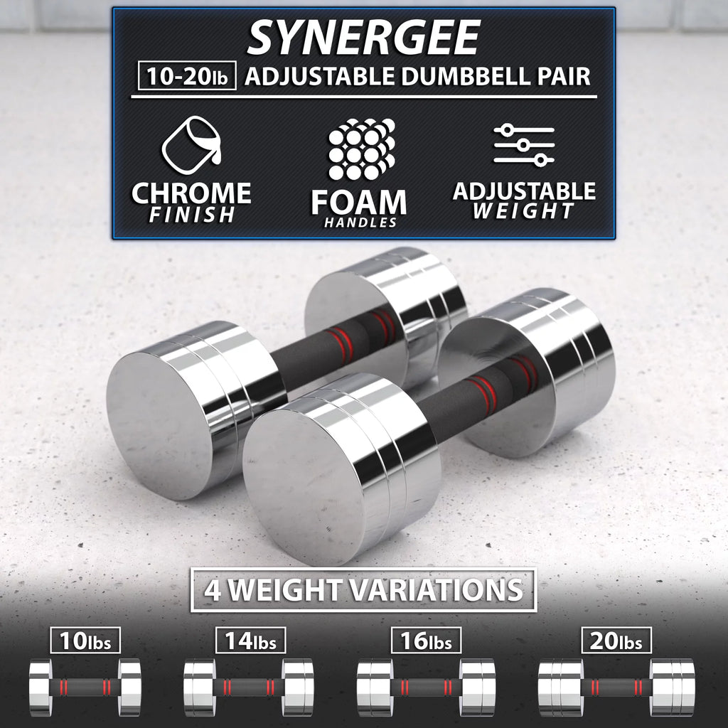 Adjustable Dumbbell Set with Foam Handles H89435