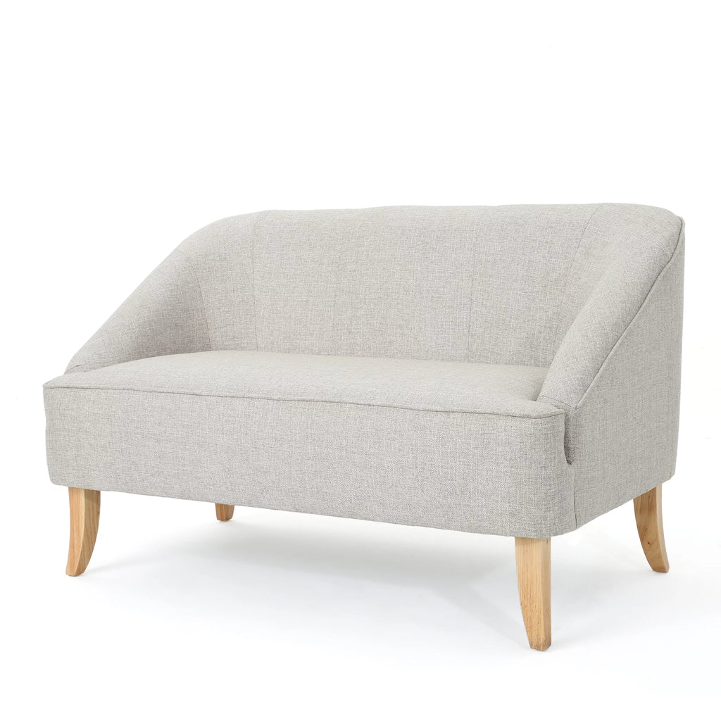Beige Fabric Loveseat T1864