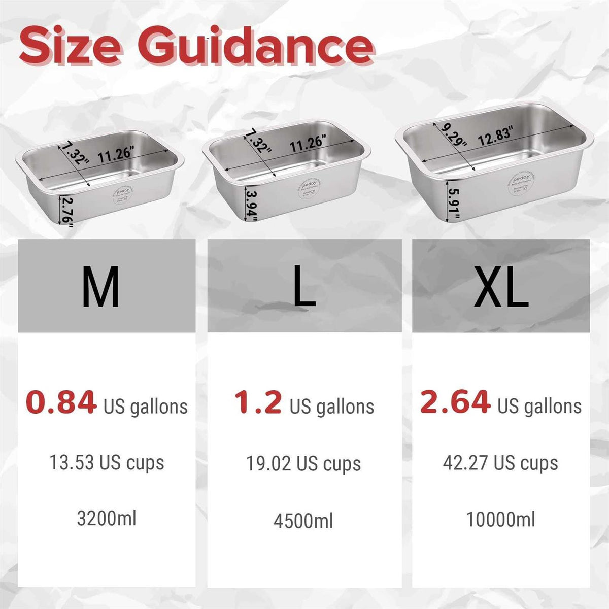 Large 304 Stainless Steel Dog Water Bowl J848