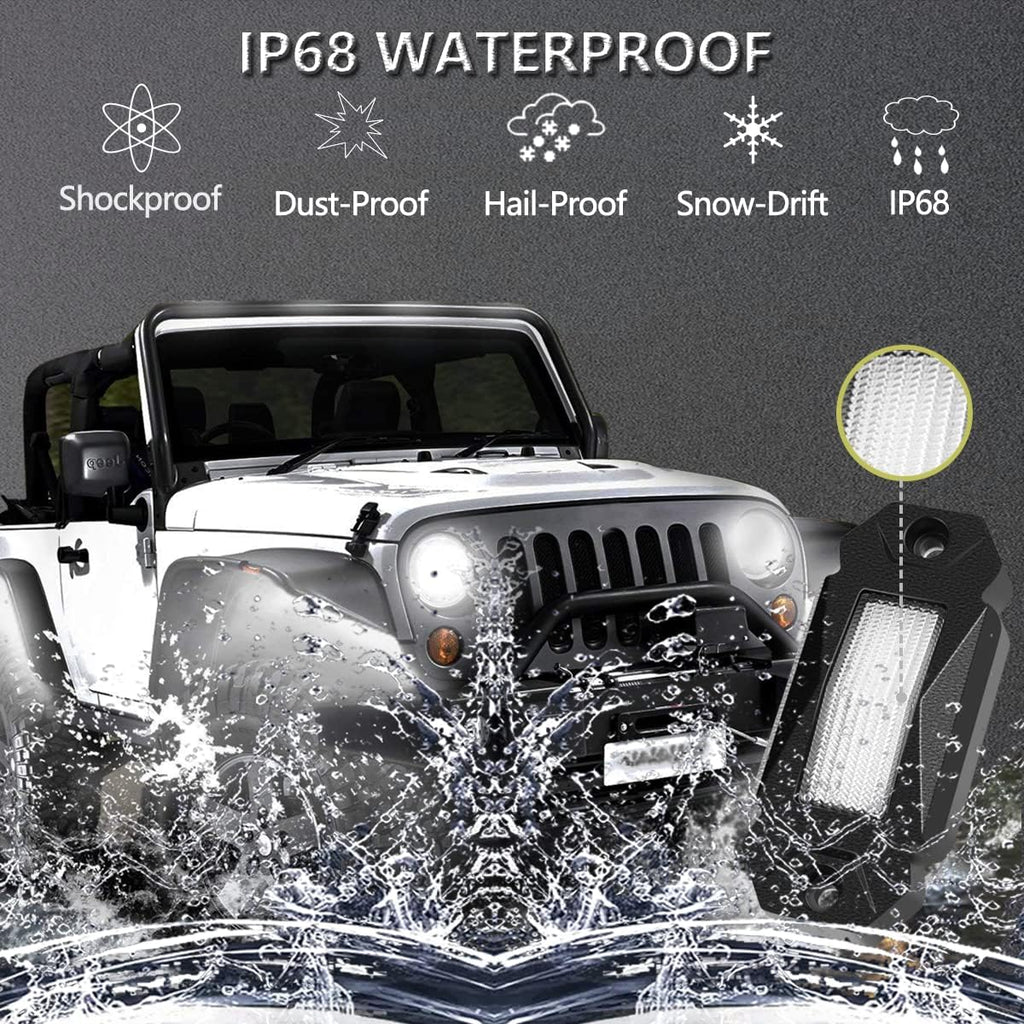 White LED Rock Lights 20PCS Waterproof V198582