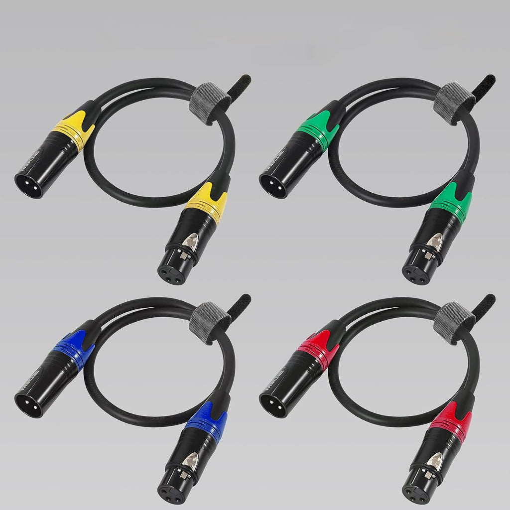XLR Microphone Cables 25ft 4 Pack T6849
