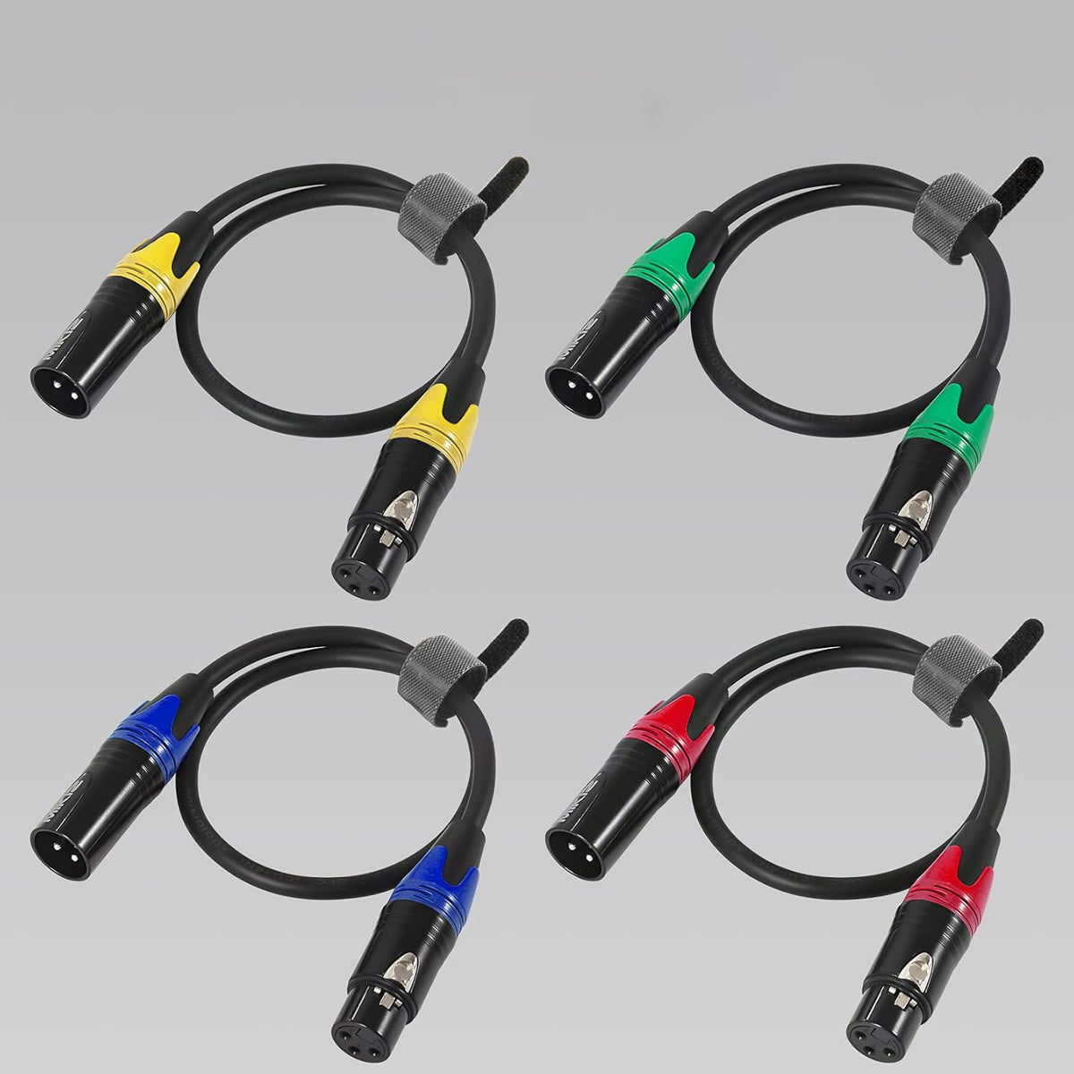 XLR Microphone Cables 25ft 4 Pack T6849