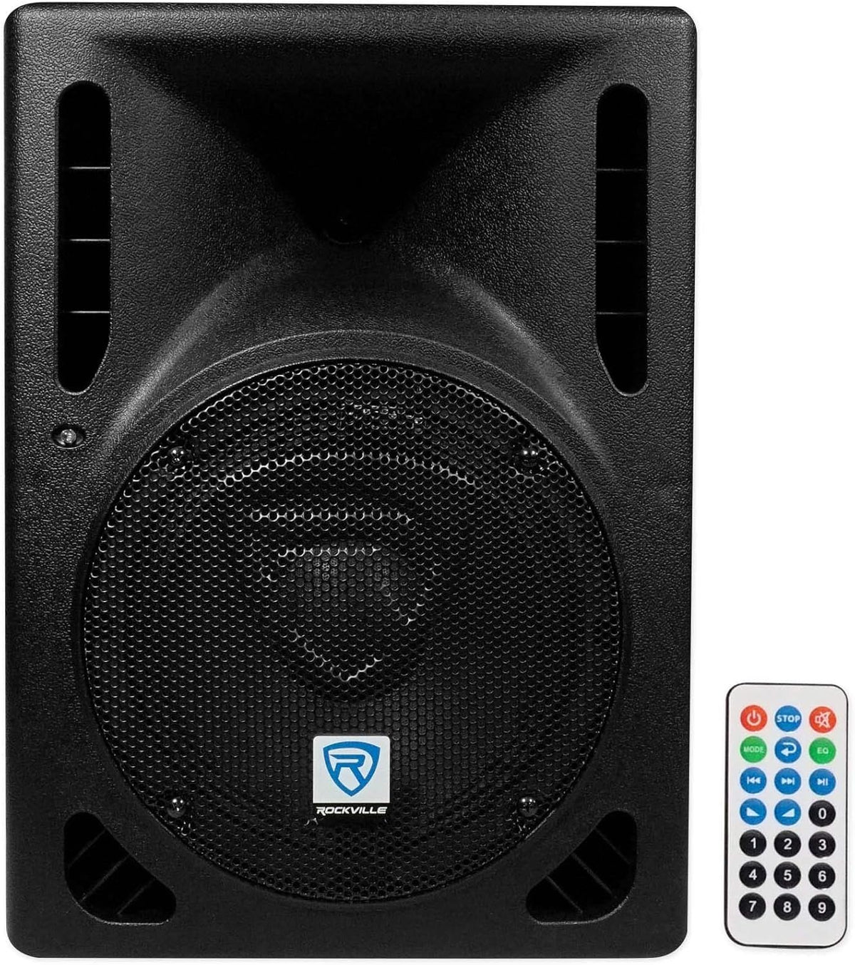 8 Powered DJ Speakers with Stands and Cables N197923