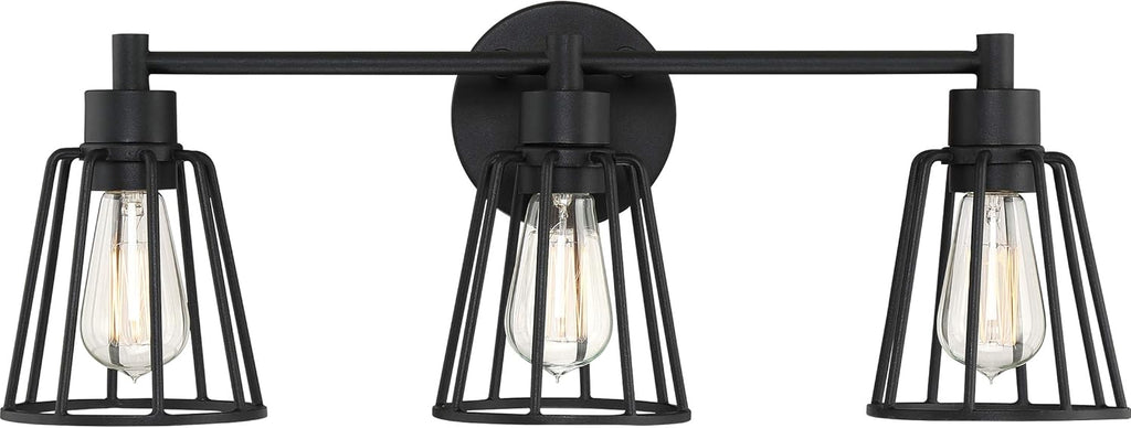 4-Light Earth Black Vanity Wall Lighting A3376