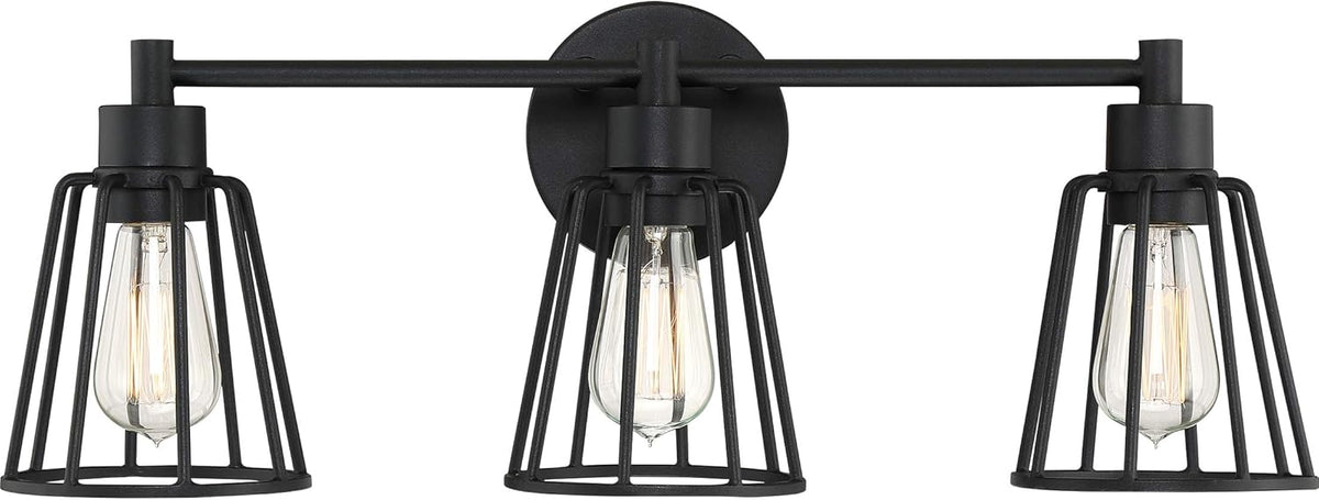 4-Light Earth Black Vanity Wall Lighting A3376