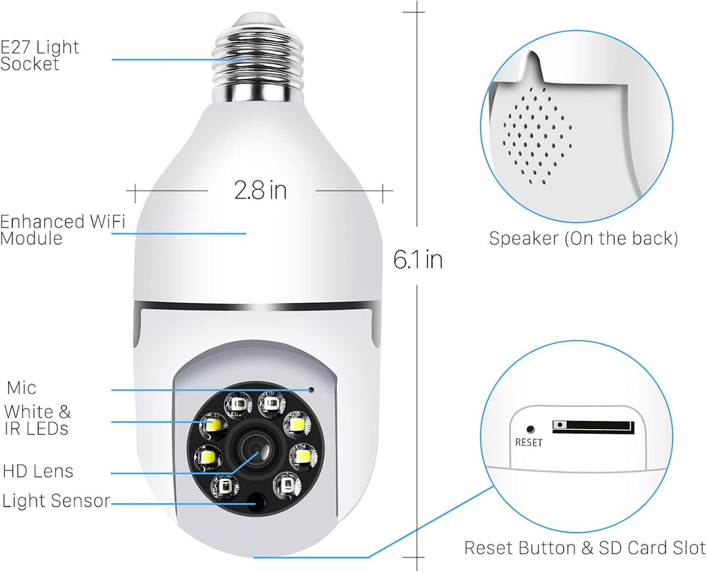 Full-HD 1080P Wireless Wi-Fi Security Camera with Night Vision G340
