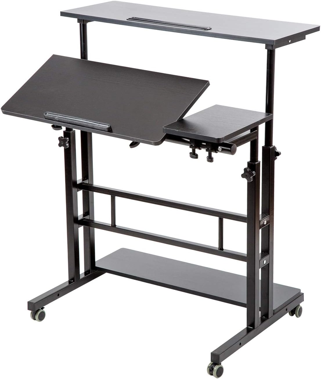 Adjustable Mobile Standing Desk with Wheels L2644