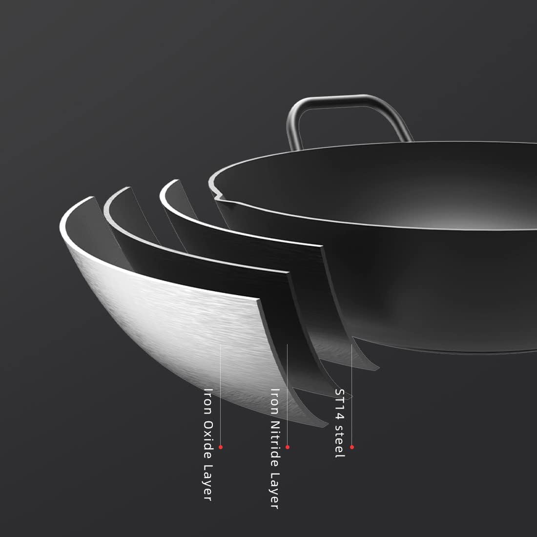 Carbon Steel Wok with Lid 12 Inch N24540