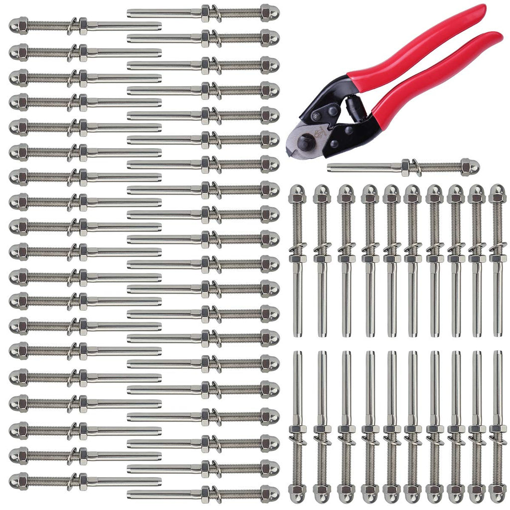 60 Pack 1/8 Cable Railing Kit T316 Stainless Steel M991832
