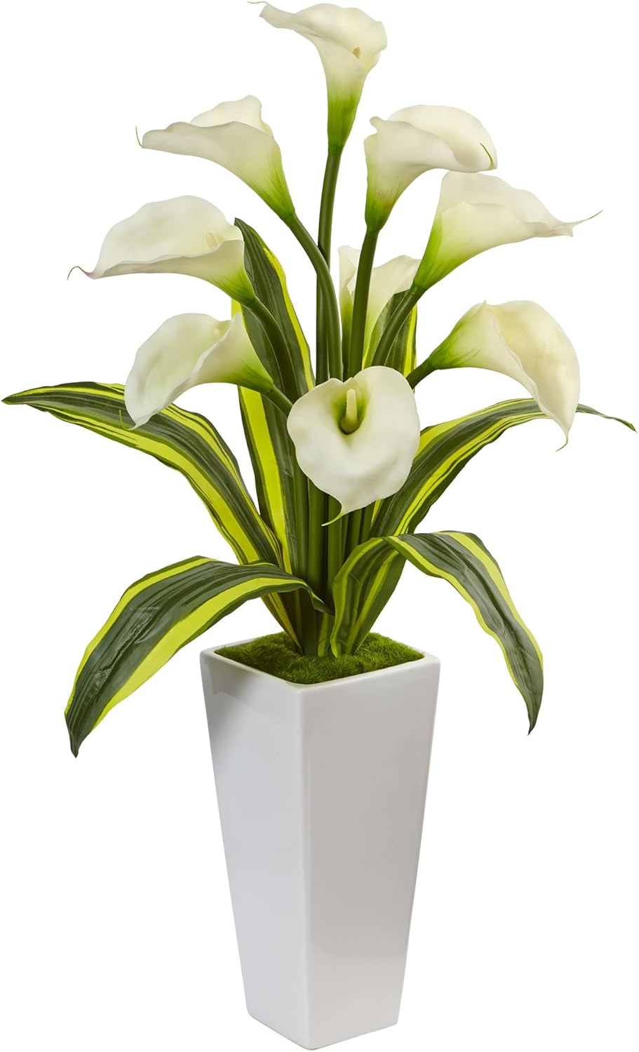 White Calla Lilies Silk Arrangement L105