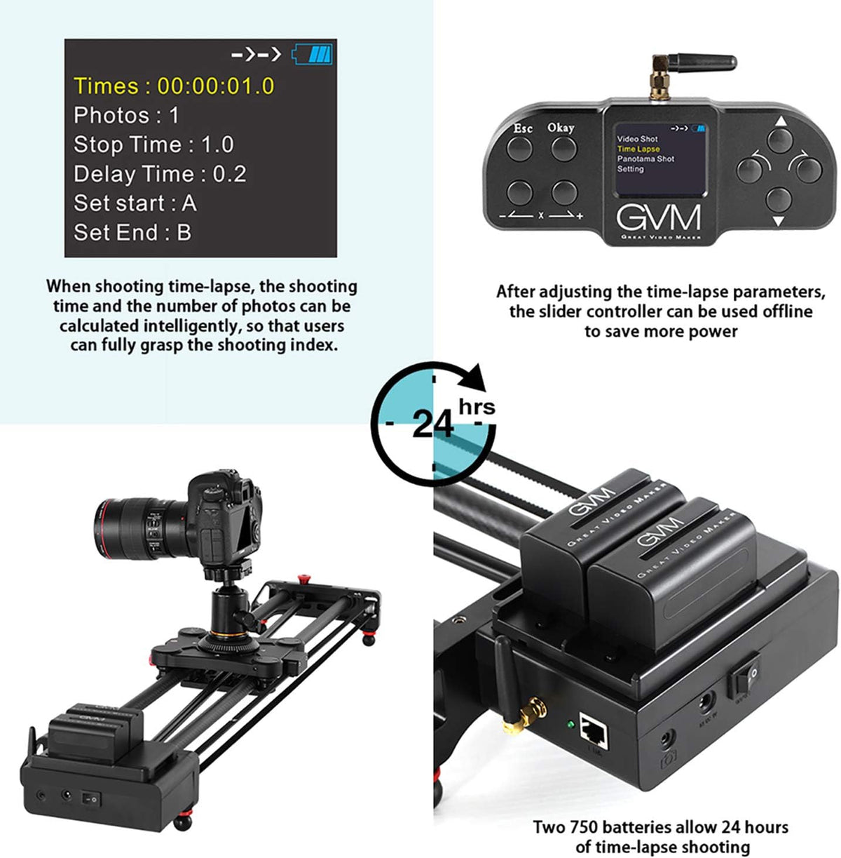 Wireless Carbon Fiber Motor Camera Slider N15094