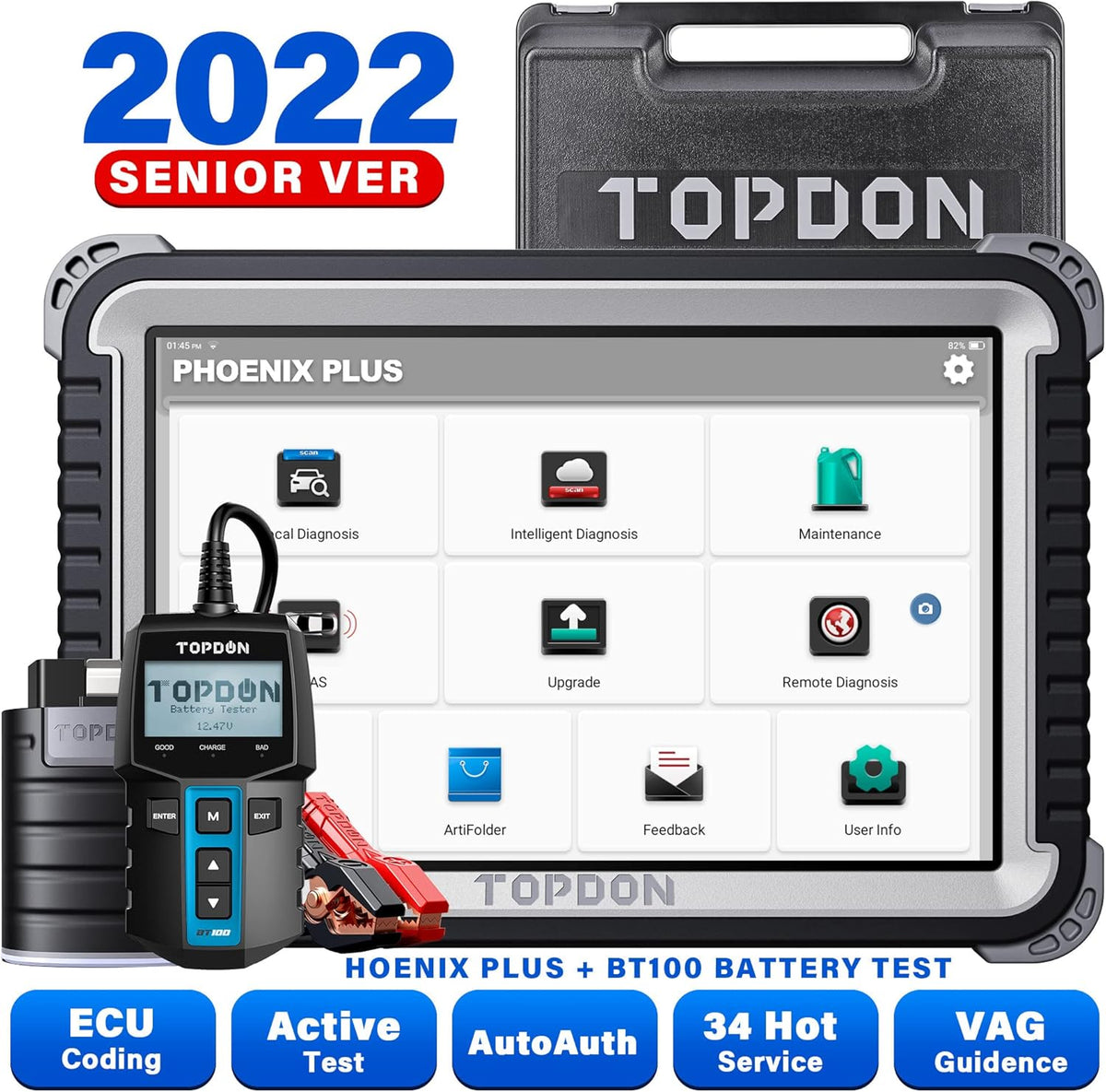 OBD2 Bidirectional Diagnostic Scanner with Battery Tester I546179