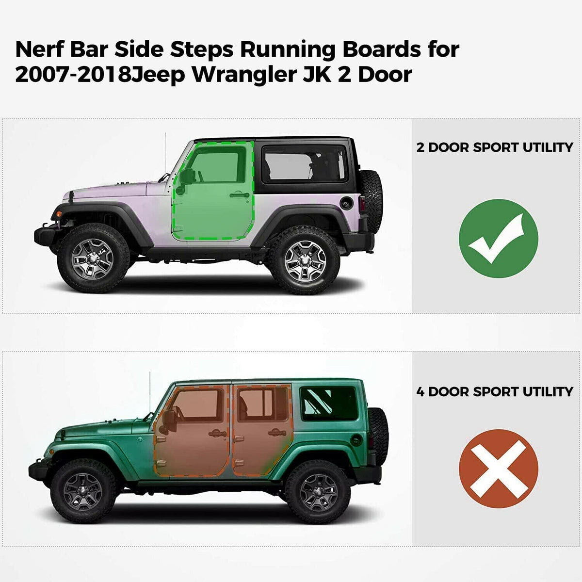 Black Steel Side Step Running Board M777346